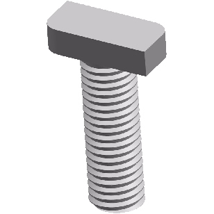 Hamerkopbout M10 x 30 mm RVS A1 Hamerkopbout M10 x 30 mm RVS A1