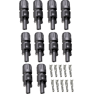 MC4 stekker female 4-6 mm2 (10 stuks per verpakking) MC4 stekker female 4-6 mm2 (10 stuks per verpakking)