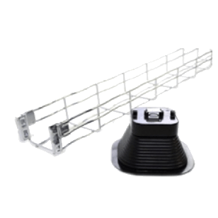 Complete set draadgoot 65x100 12M met UV-bestendige daksteunen