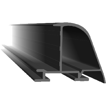 Aelex Coverprofiel 35 mm zwart L = 5,2 m