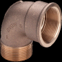 Bronze screw fitting knee 1/4