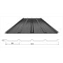 Aelex in-roof system 2.5 cladding roof plate with anti-condensation cloth 1,500 x 1,072 x 25 mm