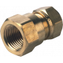 VSH brass compression fitting, straight/IS for pipe Ø 42 mm x 1 1/2 