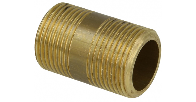 Pipe nozzle US 3/4" x 40 mm Brass bare