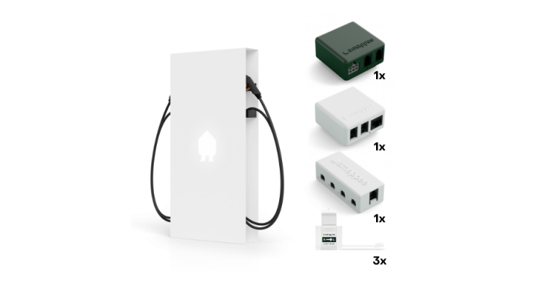 Smappee EV Base Business charger kit with cable - White