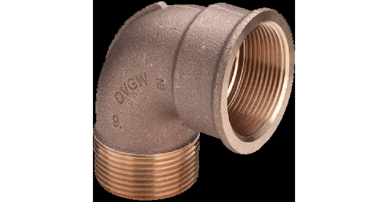 Bronze screw fitting knee 1/4