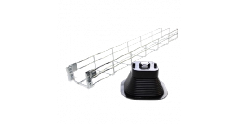 Conduct wiring tray set 65x100 12M with UV-resistant roof supports