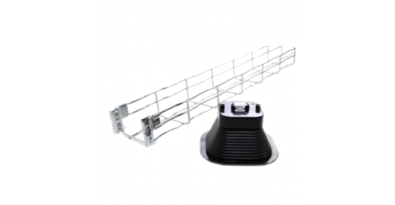 Conduct wiring tray set 65x60 12M with UV-resistant roof supports