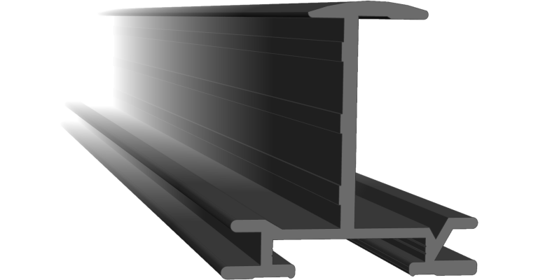 Aelex Lay-in profile 40 mm black L=6 m (price per metre)