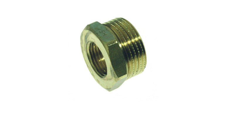 Brass adapter US/IS 1 1/2" x 1"