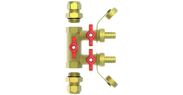 Flush and fill unit DN20 22 mm SKID