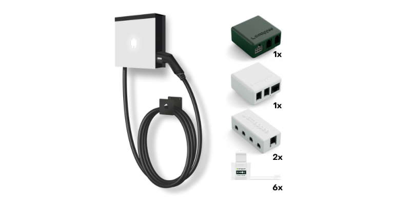 Smappee EV Wall charger kit with cable - White