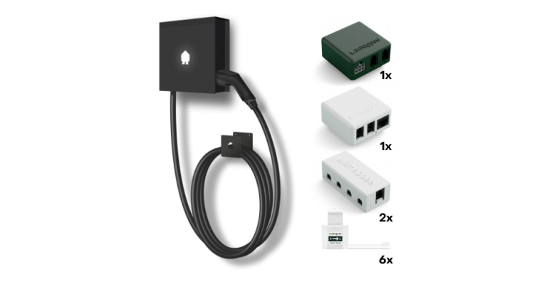 Smappee EV Wall charger kit with cable - Black 