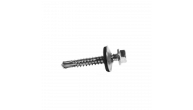 Zelfborende zeskantkraagbout 5.5x35 mm met afdichtingsring RVS-A2