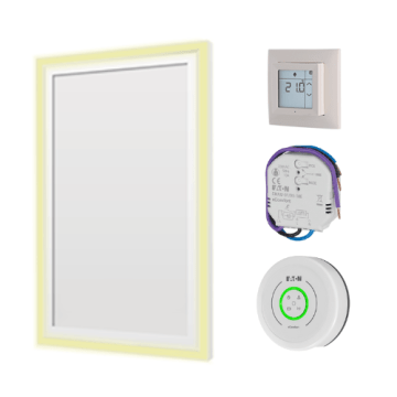 Infrared panel kit for bathroom up to 10 m² with app