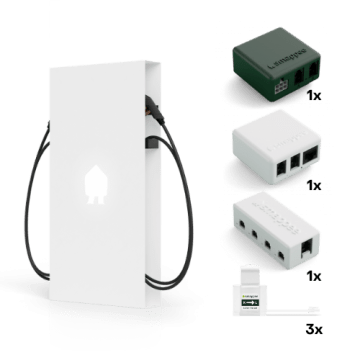 Smappee EV Base Business charger kit with cable - White